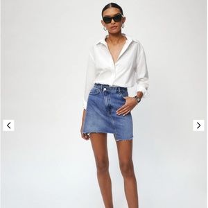 Reformation Ellie Asymmetric Denim Skirt
